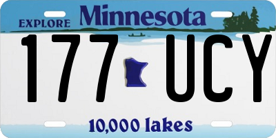 MN license plate 177UCY