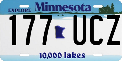 MN license plate 177UCZ