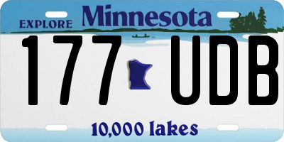 MN license plate 177UDB