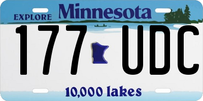 MN license plate 177UDC
