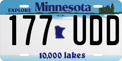 MN license plate 177UDD