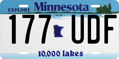 MN license plate 177UDF