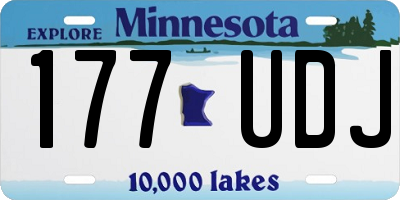 MN license plate 177UDJ