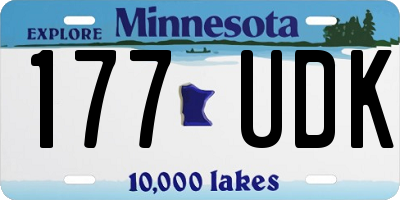 MN license plate 177UDK