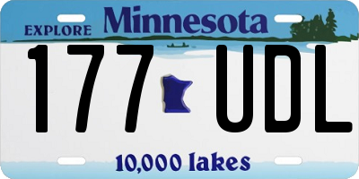 MN license plate 177UDL