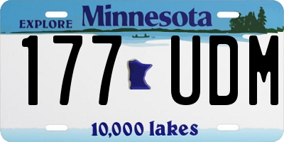 MN license plate 177UDM