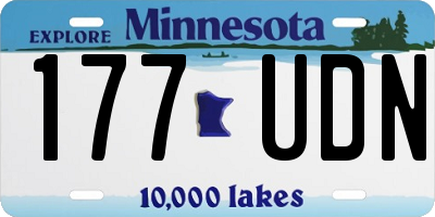 MN license plate 177UDN
