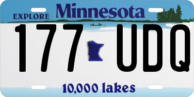 MN license plate 177UDQ