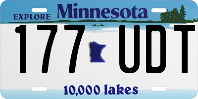 MN license plate 177UDT