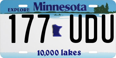 MN license plate 177UDU