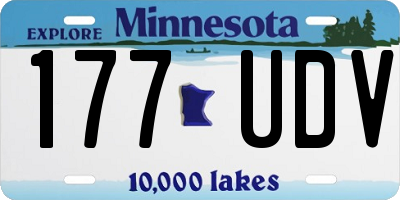 MN license plate 177UDV