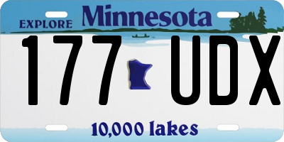 MN license plate 177UDX