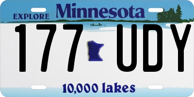 MN license plate 177UDY