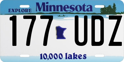 MN license plate 177UDZ