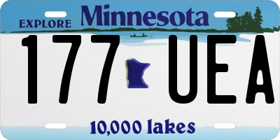 MN license plate 177UEA