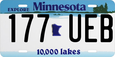MN license plate 177UEB