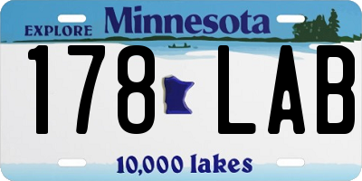 MN license plate 178LAB