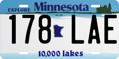 MN license plate 178LAE