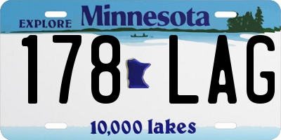 MN license plate 178LAG