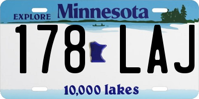 MN license plate 178LAJ