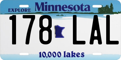 MN license plate 178LAL