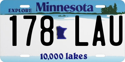 MN license plate 178LAU