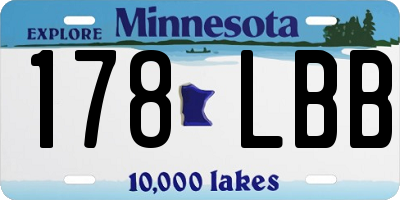MN license plate 178LBB