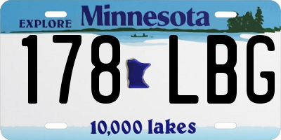 MN license plate 178LBG