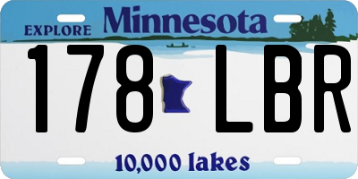 MN license plate 178LBR