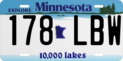 MN license plate 178LBW