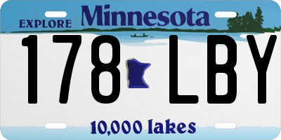 MN license plate 178LBY