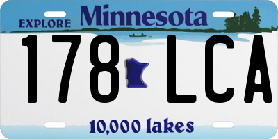 MN license plate 178LCA