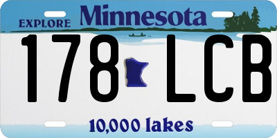 MN license plate 178LCB