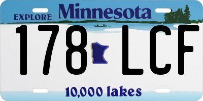 MN license plate 178LCF