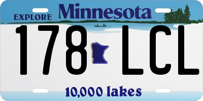 MN license plate 178LCL