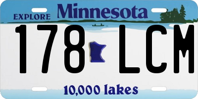 MN license plate 178LCM