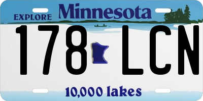 MN license plate 178LCN