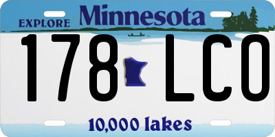 MN license plate 178LCO