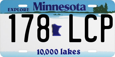 MN license plate 178LCP