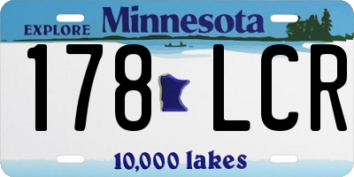 MN license plate 178LCR