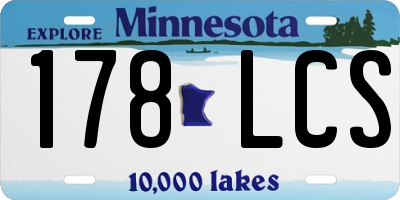 MN license plate 178LCS