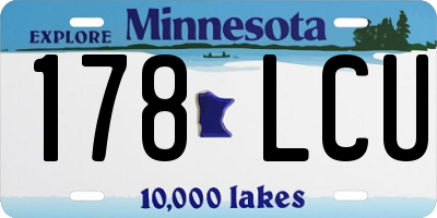 MN license plate 178LCU