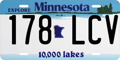 MN license plate 178LCV