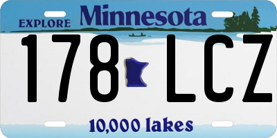 MN license plate 178LCZ