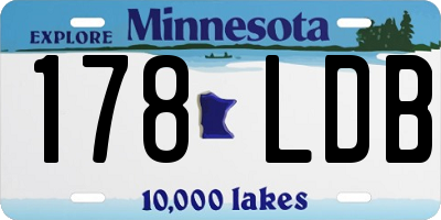MN license plate 178LDB