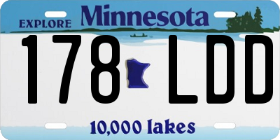MN license plate 178LDD