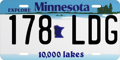 MN license plate 178LDG
