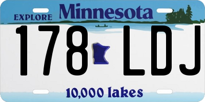 MN license plate 178LDJ