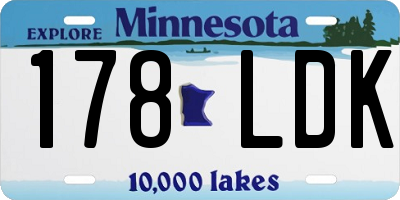 MN license plate 178LDK