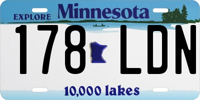 MN license plate 178LDN